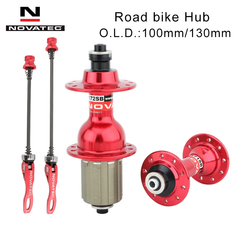 

NOVATEC Road Bike Hub 100/130mm Open Gear Aluminum Alloy 8/9/10/11 Speed Folding Bicycle Quick Release HUB Front 20H Rear 24H