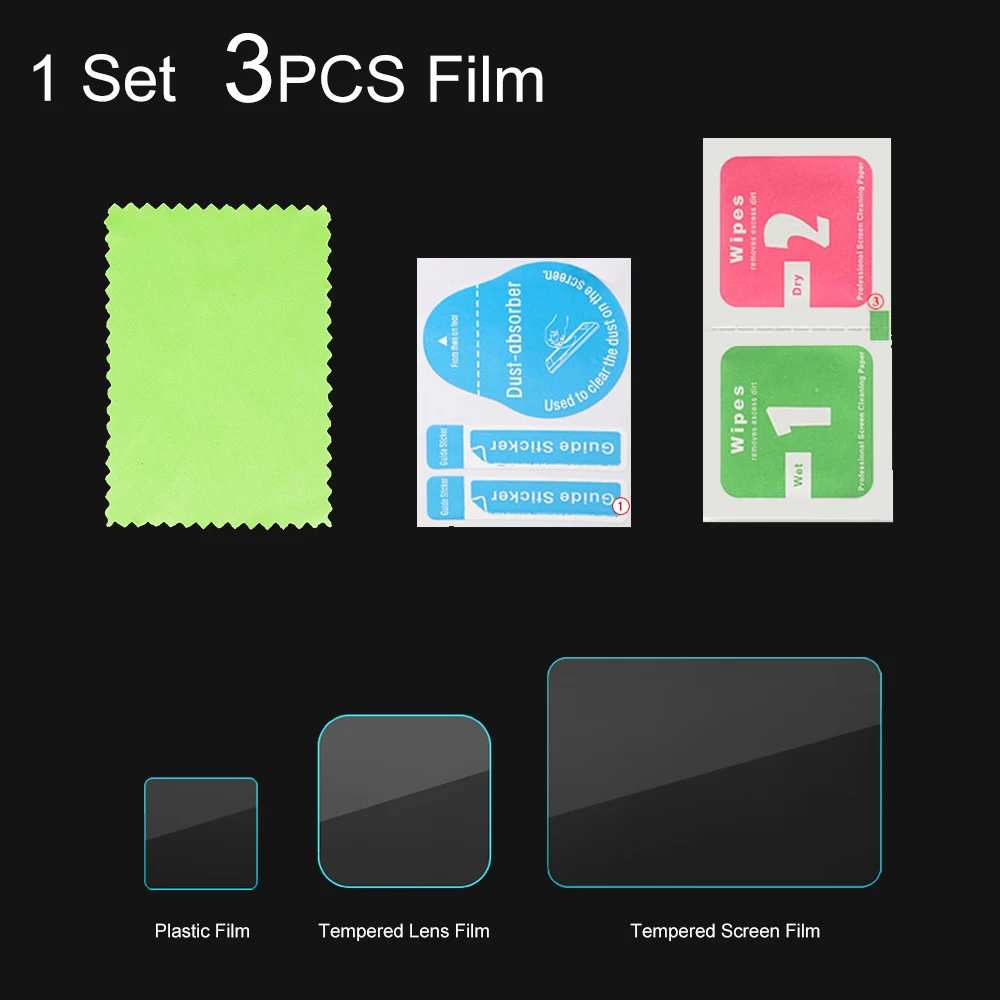 1 set Tempered Glass Screen Protector For Gopro Hero 8 Sport Camera Screen Protector Film Tempered Glass Camera Accessories - Цвет: 1 set
