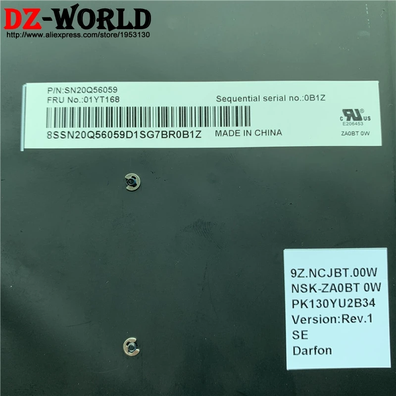 Клавиатура с подсветкой для Lenovo Thinkpad T460S Оригинальная клавиатура Teclado 00PA478 00PA560