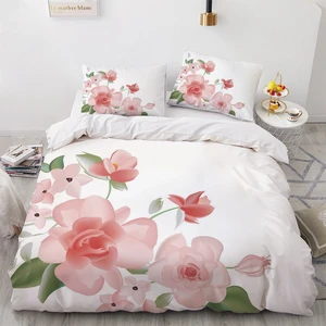 Bedding Sets Twin Double Single Luxury Flower Home Textile 3D Bed Linens Duvet Cover Sets Quilt Covers Pillow Shams Bedclothes