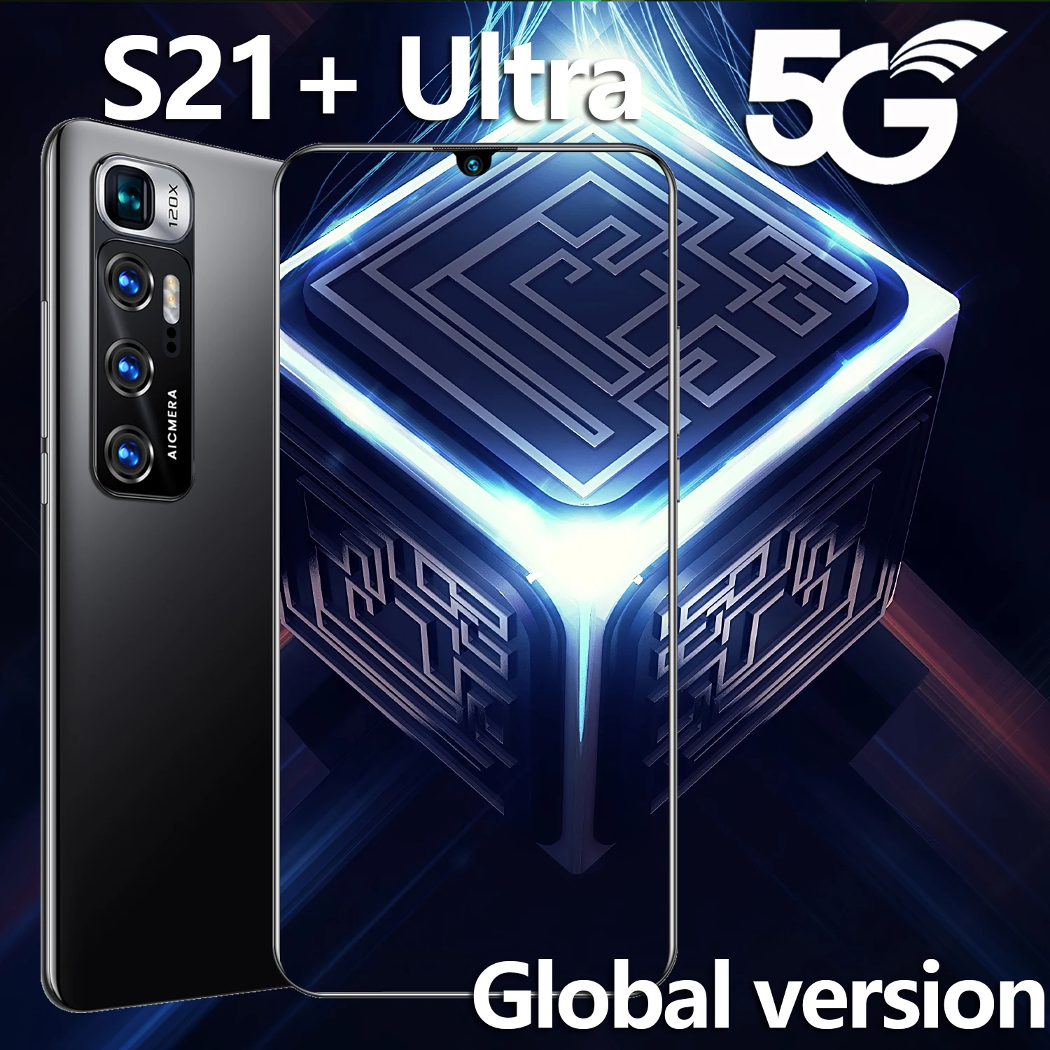 

5G Galay S21 + Ультра смартфон 6,8 дюймов 12 Гб + 512 ГБ мобильного телефона оригинальной ОС Android 10 сотового телефона мобильного телефона 4G Смарт-телеф...