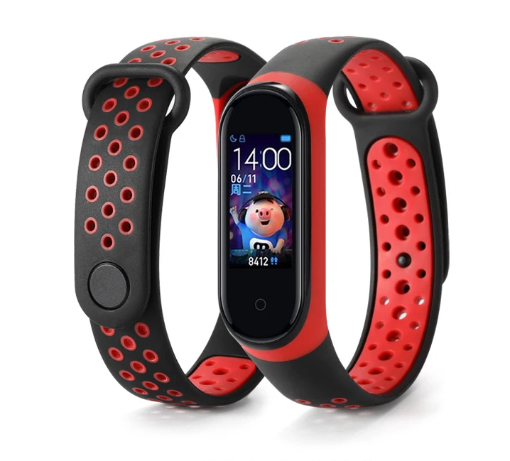 Чехол-браслет для xiaomi mi band 4 mi band 3 силиконовый ремешок на запястье двойной цвет сменный ремешок для часов для xiaomi mi band 4 3