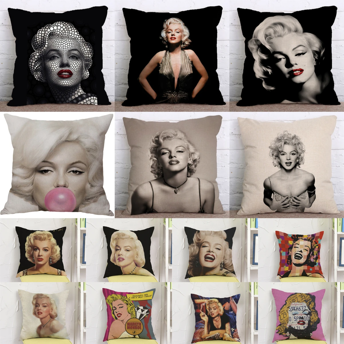 Marilyn Monroe наволочка высокого качества льняная хлопковая Подушка с изображением