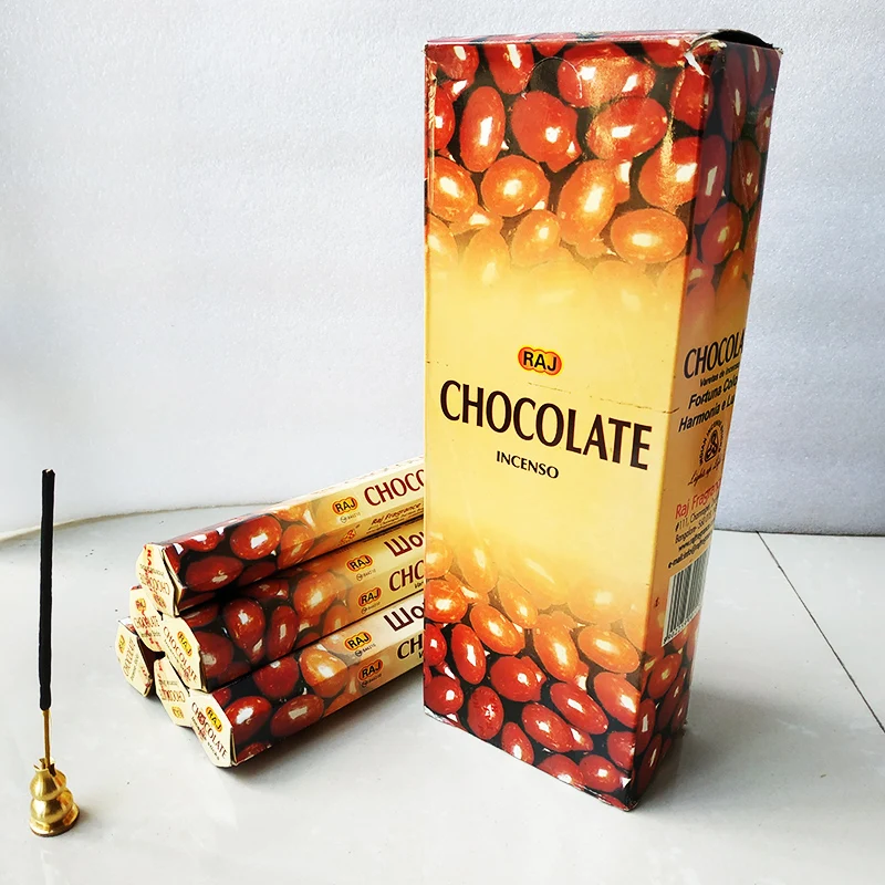 Натуральная ручная индийская палочка благовония 1 маленькая коробка шоколадные
