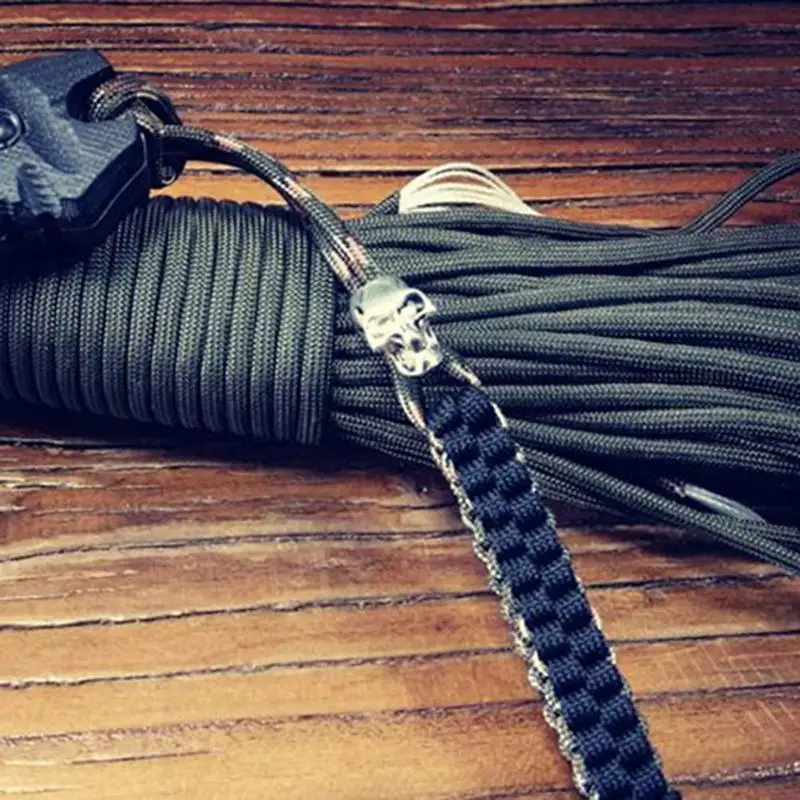 

1/5PCS EDC Tool Skull Skeleton Paracord Pendant Knife Pendant Flashlight Accessories Bracelet E1V3