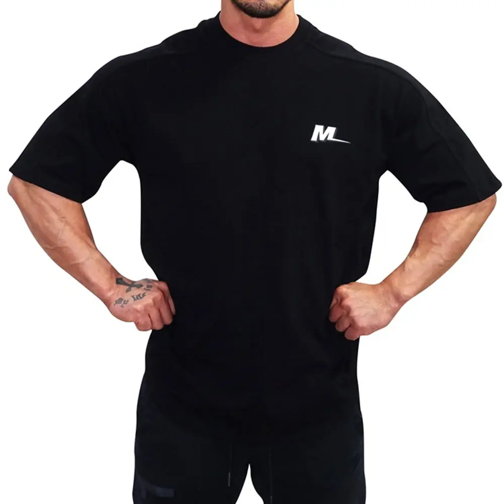 Спортивная футболка для фитнеса мужская повседневная свободная с коротким