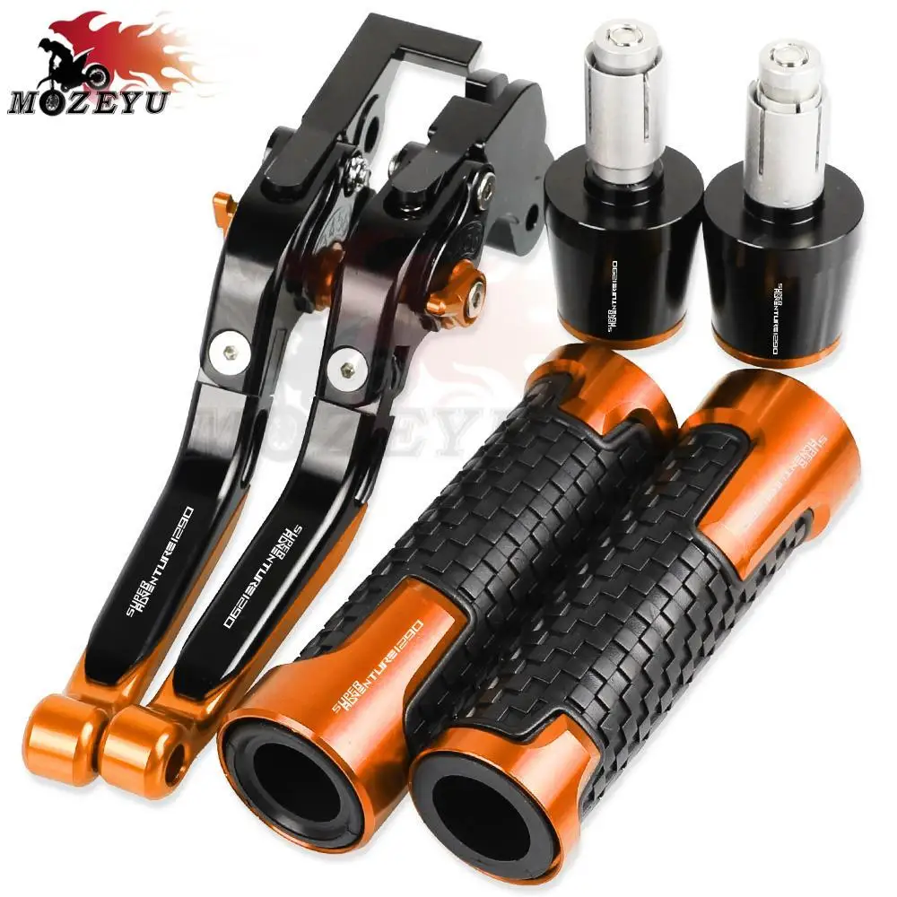 

Motorcycle Aluminum Brake Clutch Levers Handlebar Hand Grips ends For Super Adventure 1290 2015 2016 2017 2018 2019 2020