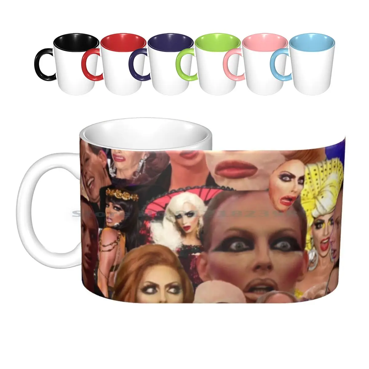 

Alyssa Edwards Collage Ceramic Mugs Coffee Cups Milk Tea Mug Drag Drag Race Rupauls Drag Race Drag Queen Queen Alyssa Edwards