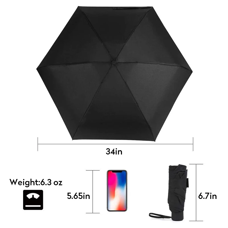 Мини зонт от солнца детский против ветра и дождя для женщин на открытом воздухе