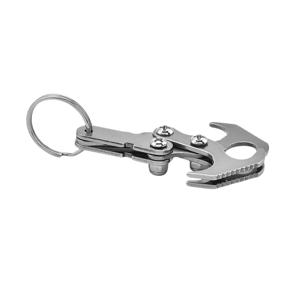 

Folding Gravity Hook In Outdoor Two Claw Survival Carabiners for Hiking Camping Climbing Tool Set Stainless Steel Key Chain