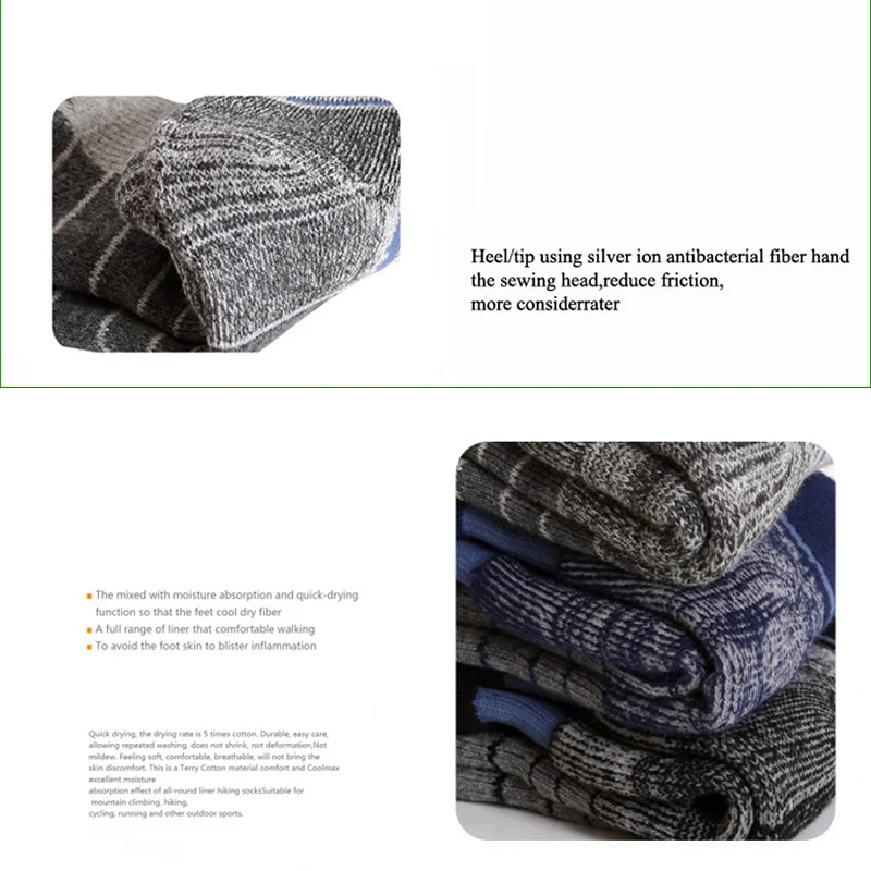 SK06M 2pairs/lot full thick sport socks outdoor socks Mountaineering socks for travel on foot