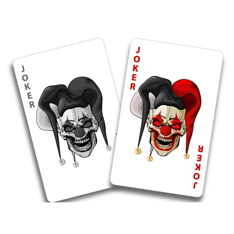 

Personality car sticker 16CM*12CM Joker Clown Circus Playing Cards Creepy Decal Vinyl Motorcycle Car Sticker