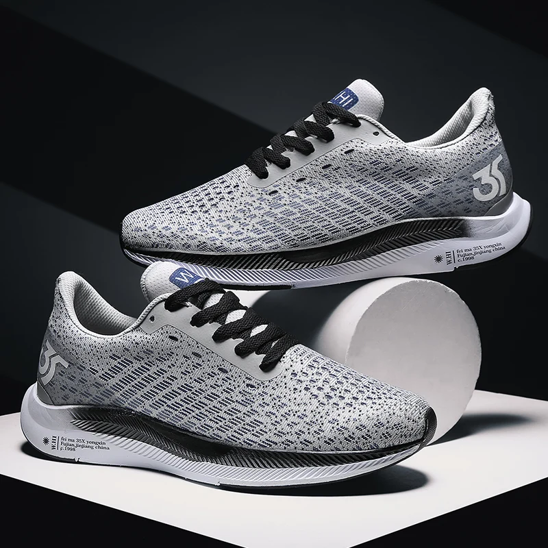 

Fashion Men Casual Shoes 2019 brand sneakers men Lightweight Lace-up Walking Sneakers trainer Male Footwear plus size 39-46