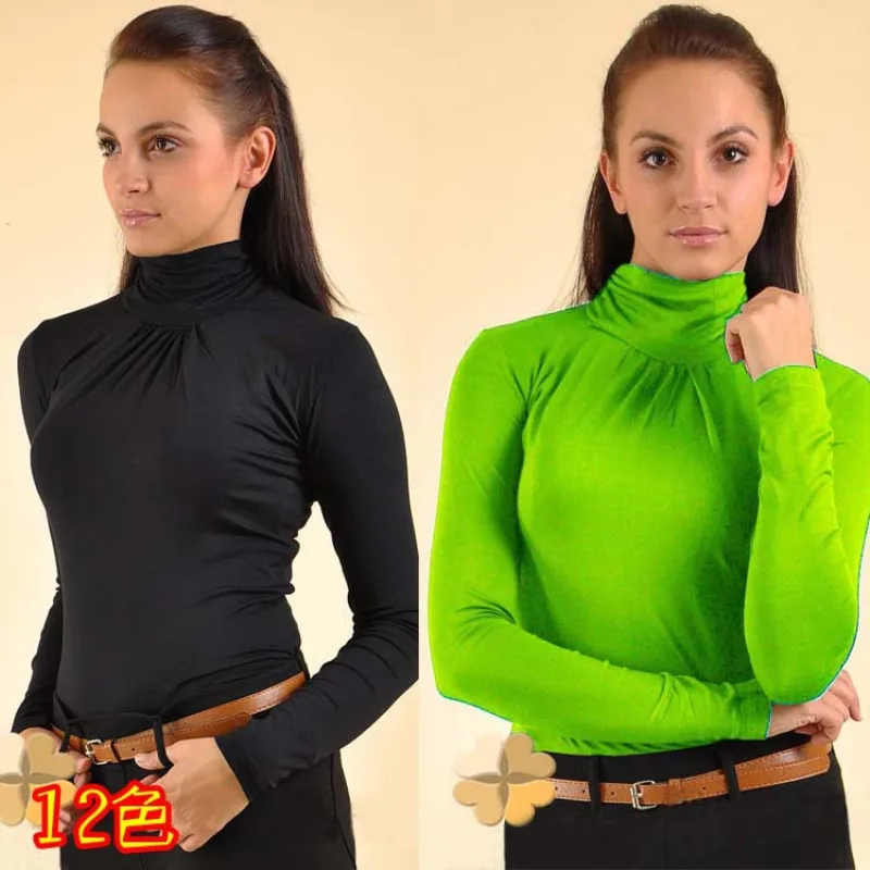021 trade, turtlenecks, long sleeve wrinkles, fleece, stretch thin long sleeve t shirt jacket, blouses.