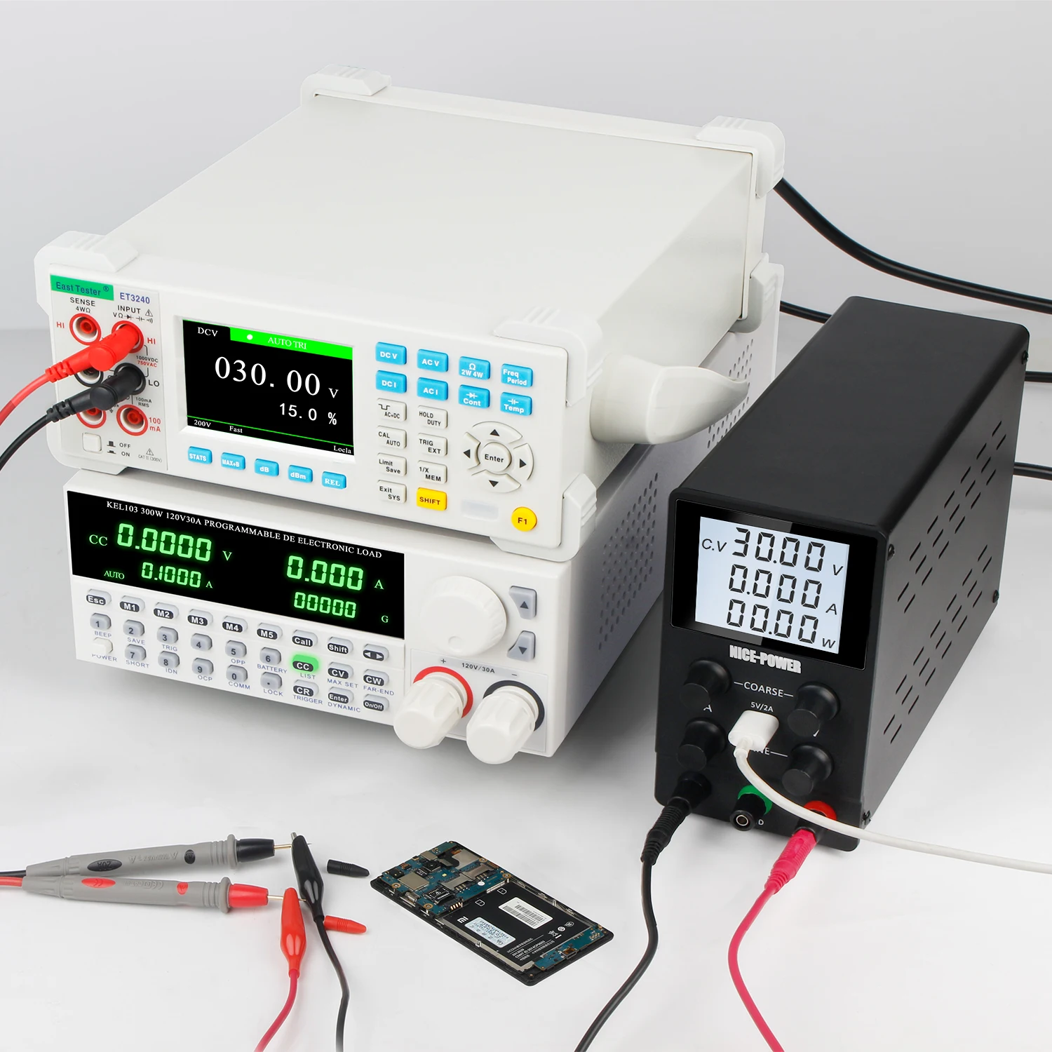 

NEW 60V DC Adjustable Laboratory Power Supply Source Bench 30V 10A Current Regulator Eye Protection LCD Screen Phone Repair