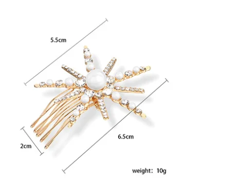 Роскошная расческа для волос ювелирные изделия невесты Искусственные Кристаллы