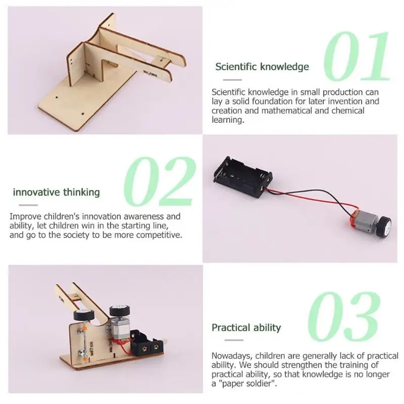 Wooden Electric Ball Pitching Materials Creative DIY Science Experiment Model Kit School Projects Teaching Educational Equipment | Игрушки и