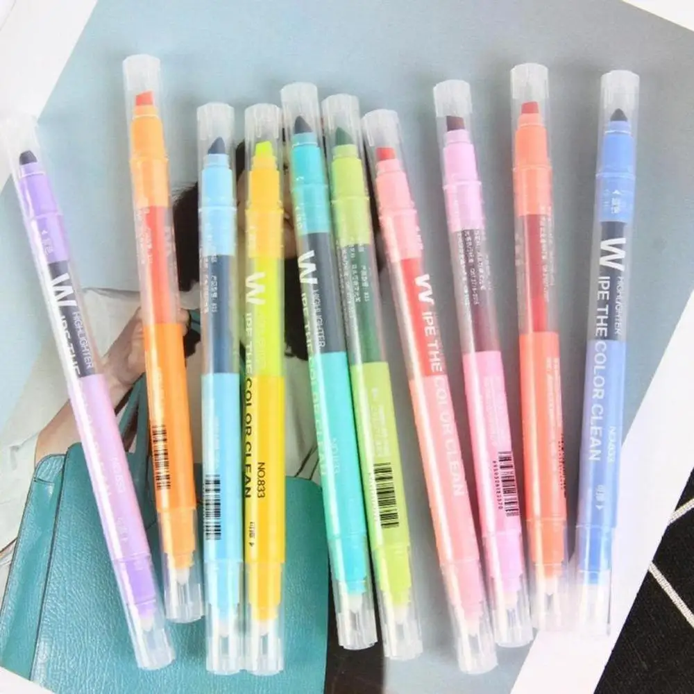 10 шт. двухсторонний стираемый Маркер Маркеры пастельные жидкие мел маркер