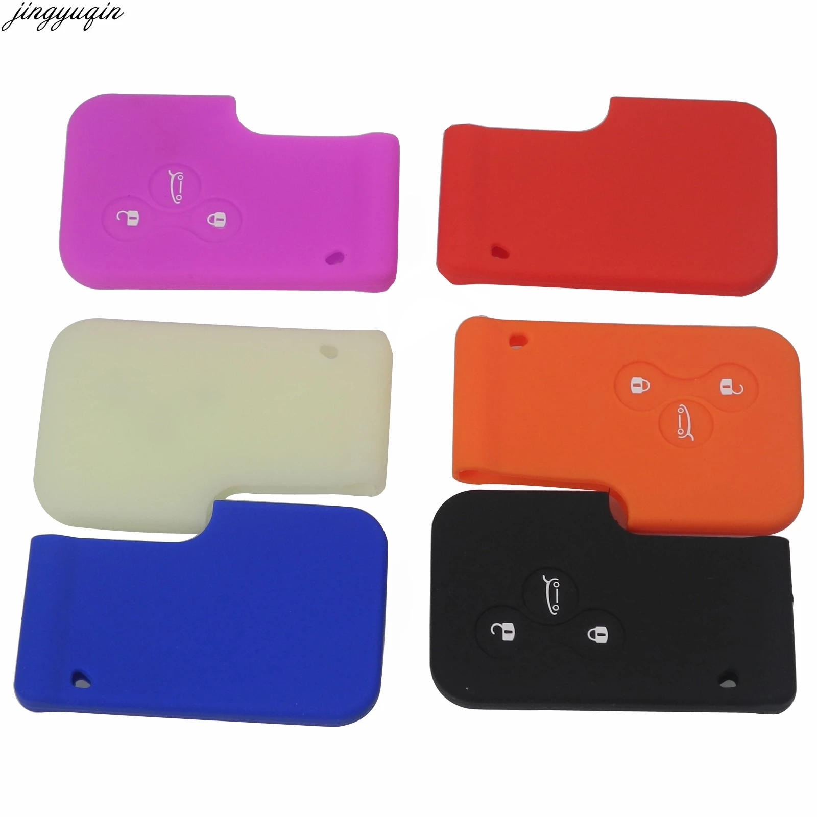 10 шт. силиконовый резиновый чехол с 3 кнопками для автомобильных ключей Защитная