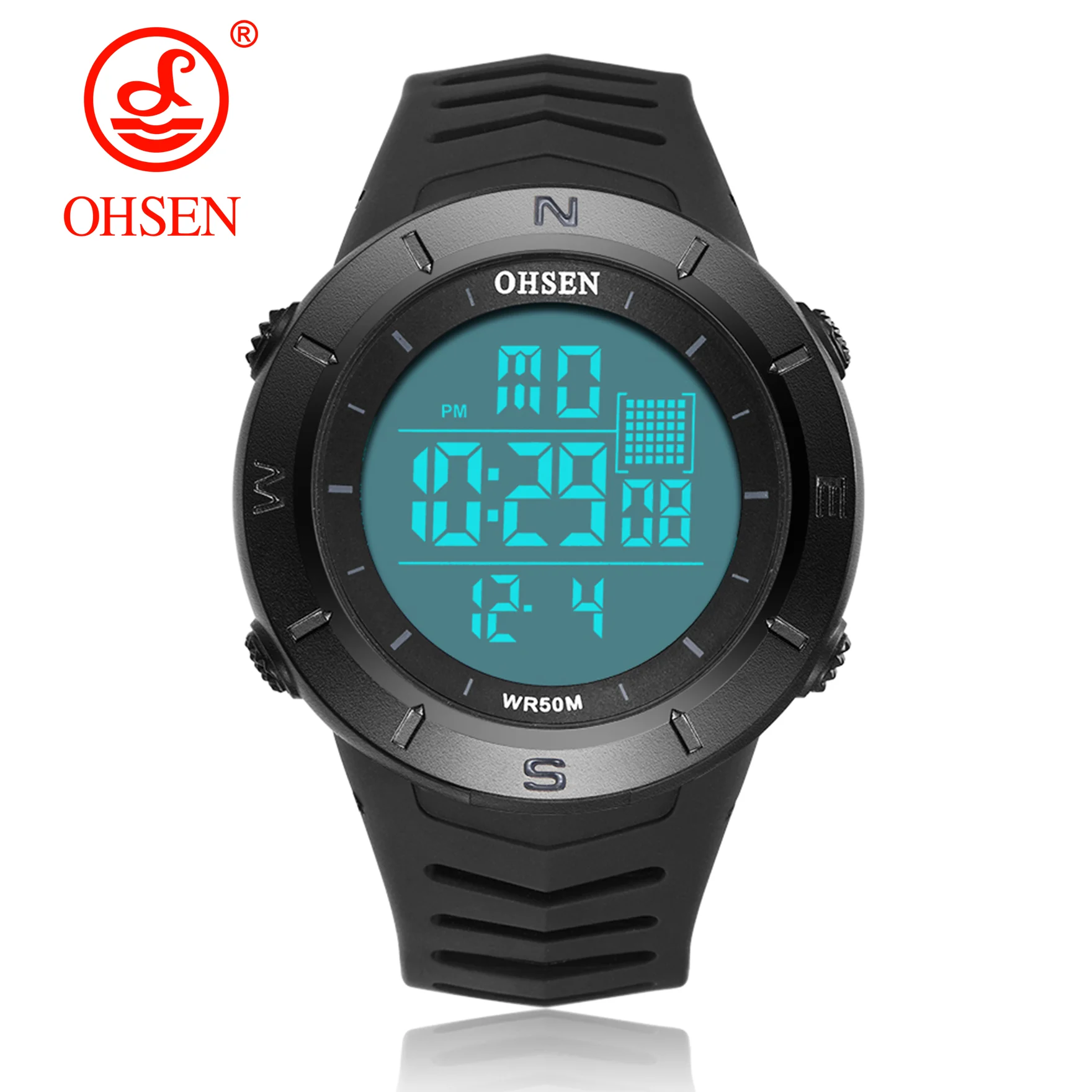 Цифровые ЖК-мужские часы reloj hombre Военный Зеленый Водонепроницаемый Открытый Бег наручные часы, силиконовый браслет часы мужские подарки для мальчиков