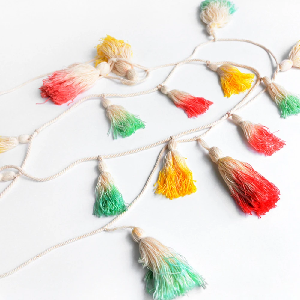 

Nordic style star cute pendant ornaments tassel wreath DIY kids bedroom living room wall tassel ornaments room decoration