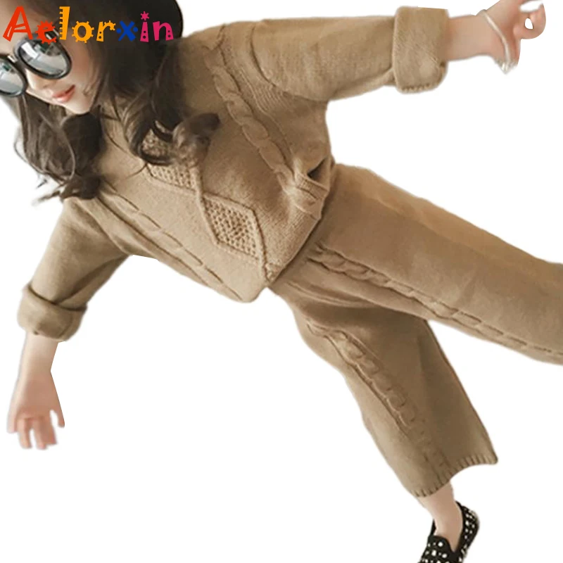 Conjunto de ropa de dos piezas para ni&ntilde;os y ni&ntilde;as, su&eacute;ter + Pantalones, Oto&ntilde;o, 2, 5, 7, 8, 9 a&ntilde;os-0