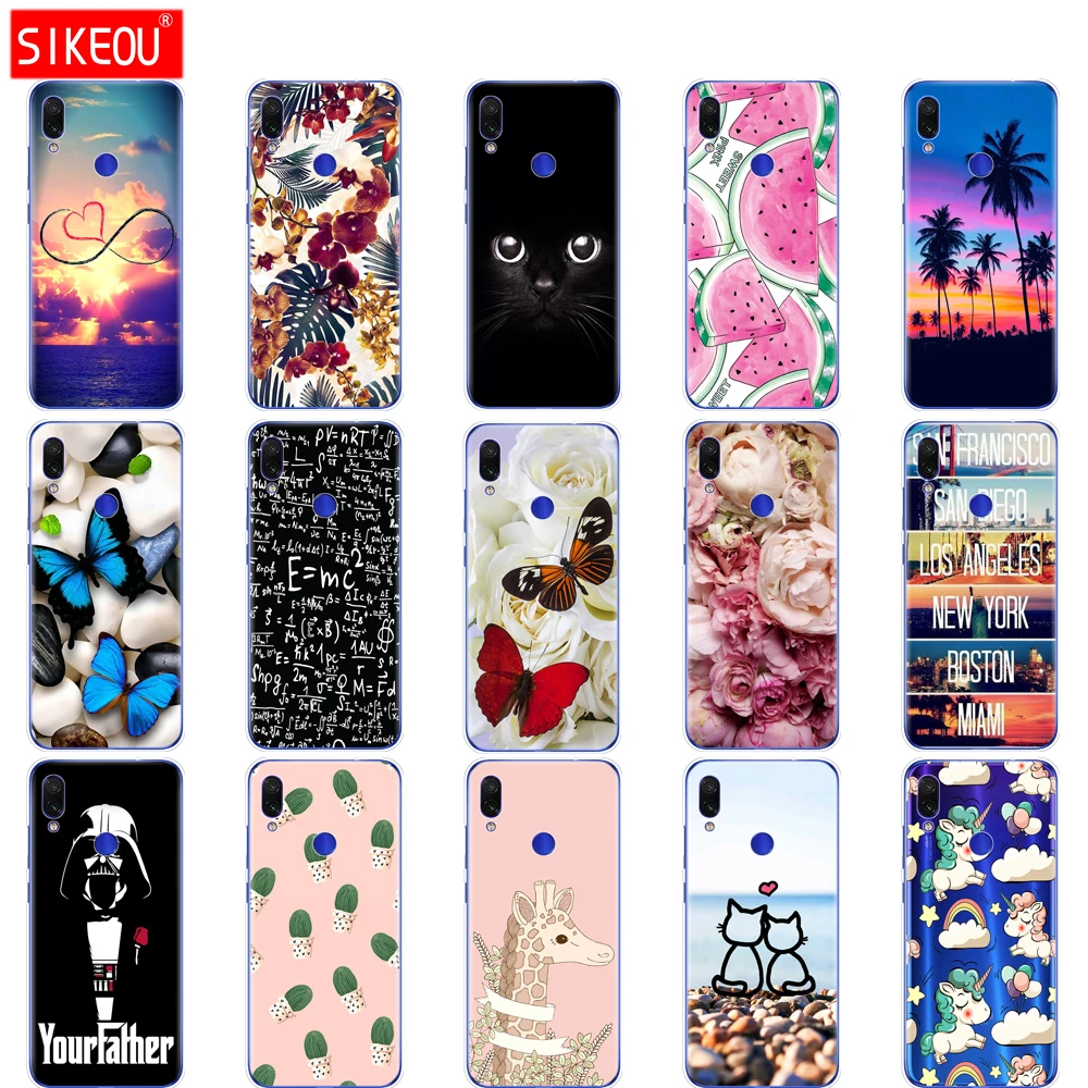 Для Xiaomi Redmi Примечание 7 Чехол Силиконовый мягкий чехол накладка из ТПУ для