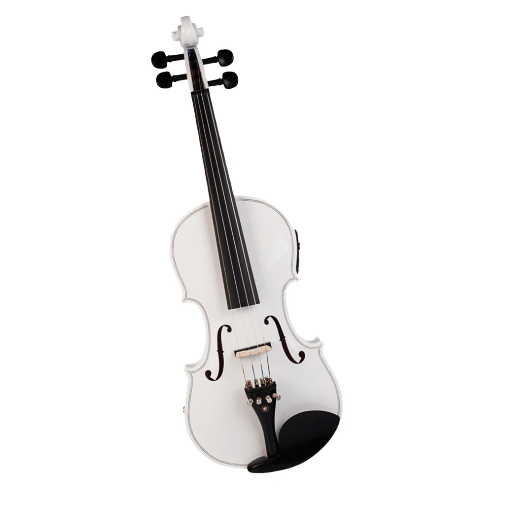 Полноразмерная 4/4 электронная скрипка из массива дерева с чехлом для переноски