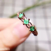 kjjeaxcmy fine jewelry natural emerald 925 sterling silver new gemstone women ring support test fashion