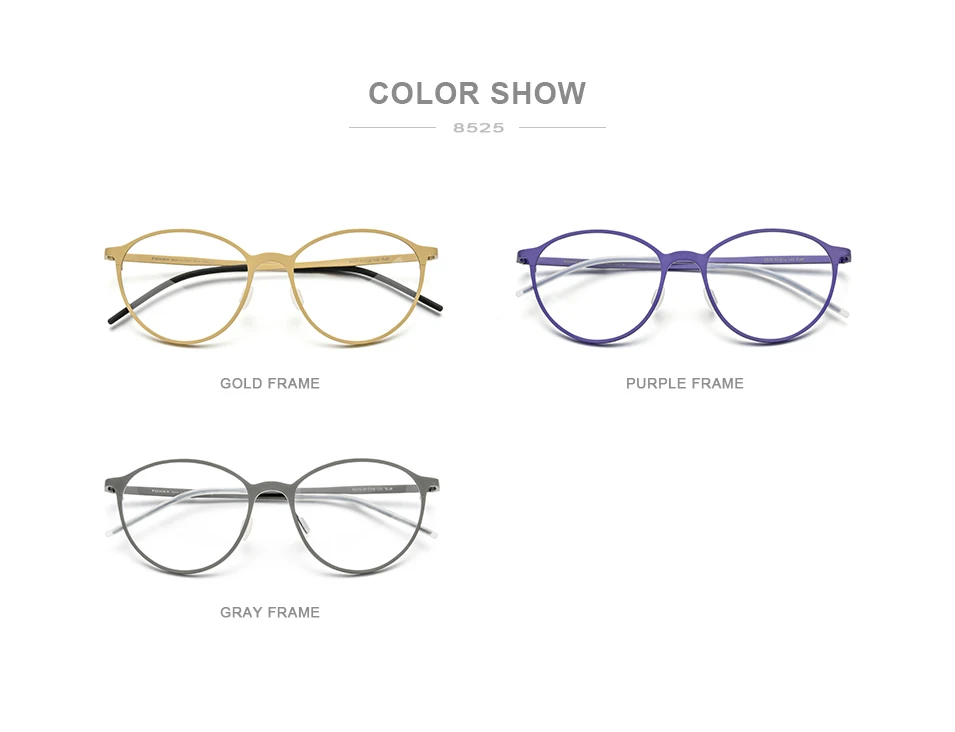 

Pure Titanium Glasses Frame Unisex Retro Full Rim Round Eyewear Clear Lens Prescription Myopia Readers Eyeglasses Women Men