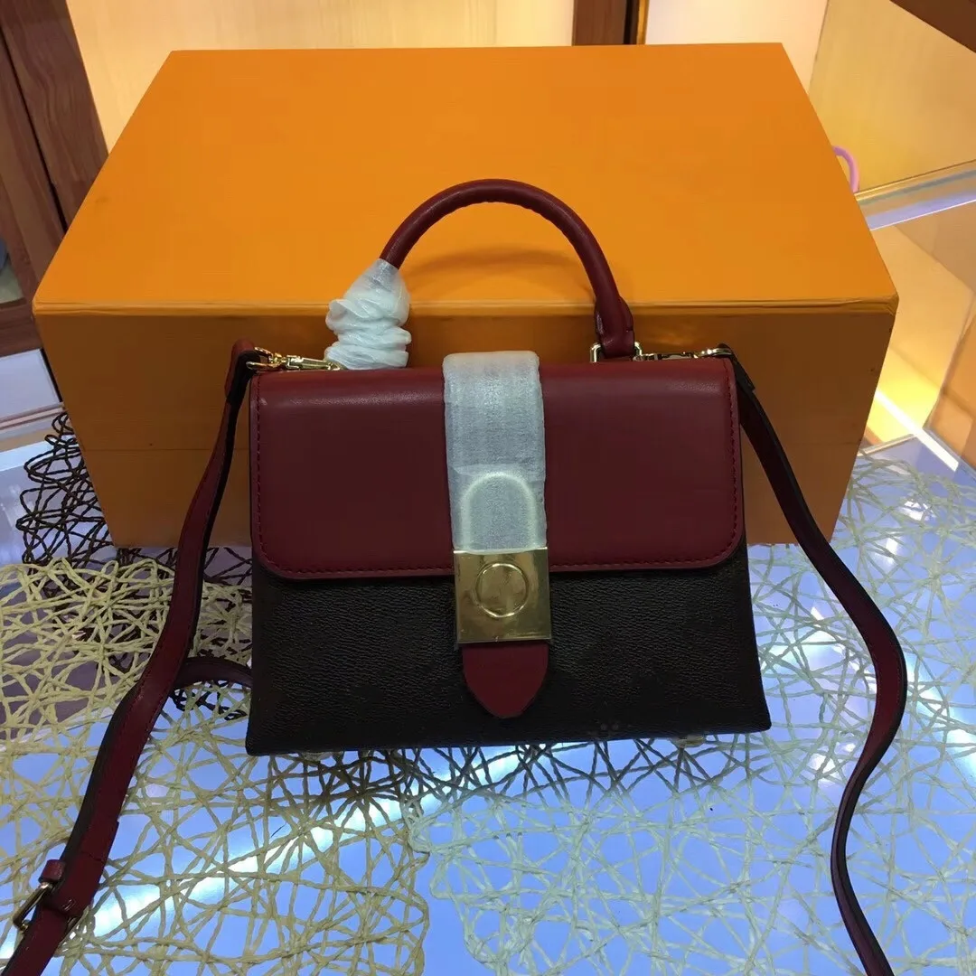 

High Quality Genuine Leather LOCKY BB presbyopia Totes lock postman bag portable female handbag Shoulder Bags handbags