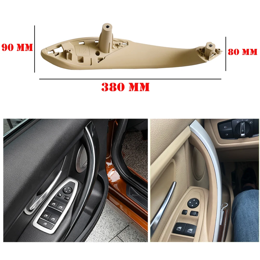 

Car Inner Doors Handle Pull Trim Cover For BMW 3 Series F30 F31 F32 F33 F34 F35 F36 F80 Left Right Inner Panel Black Beige