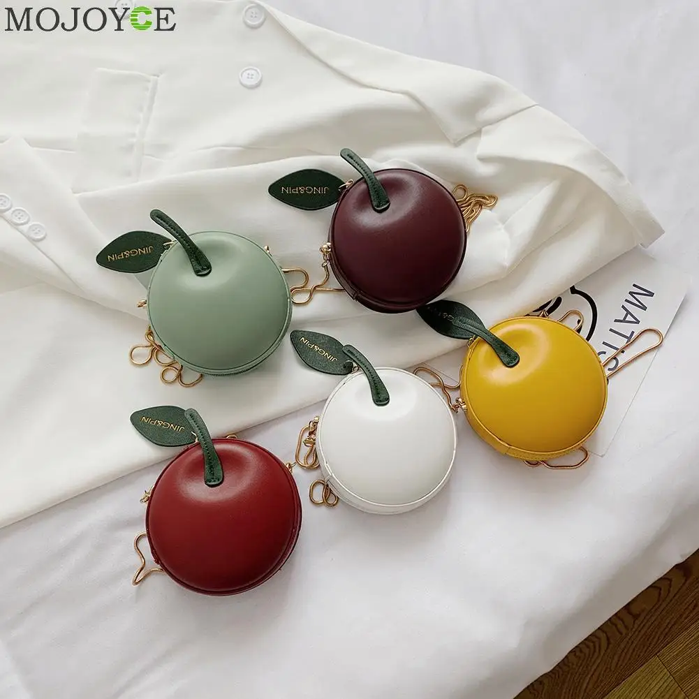 Милая сумка через плечо в форме яблока Женская Классическая текстура креативный