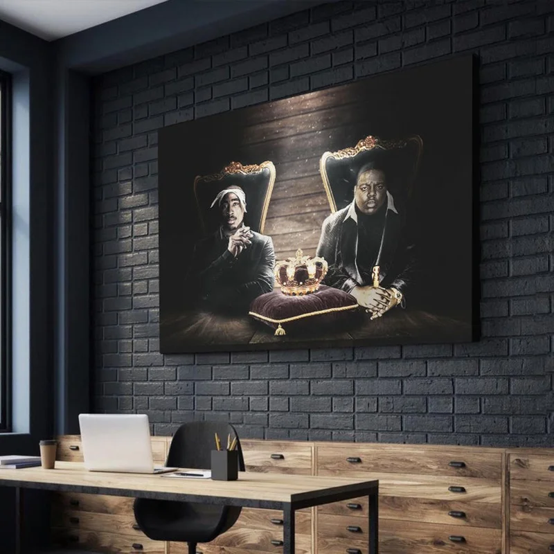 Модная Настенная картина со звездами в стиле рэп 2PAC Biggie маленький Wu-Tang NWA хип-хоп