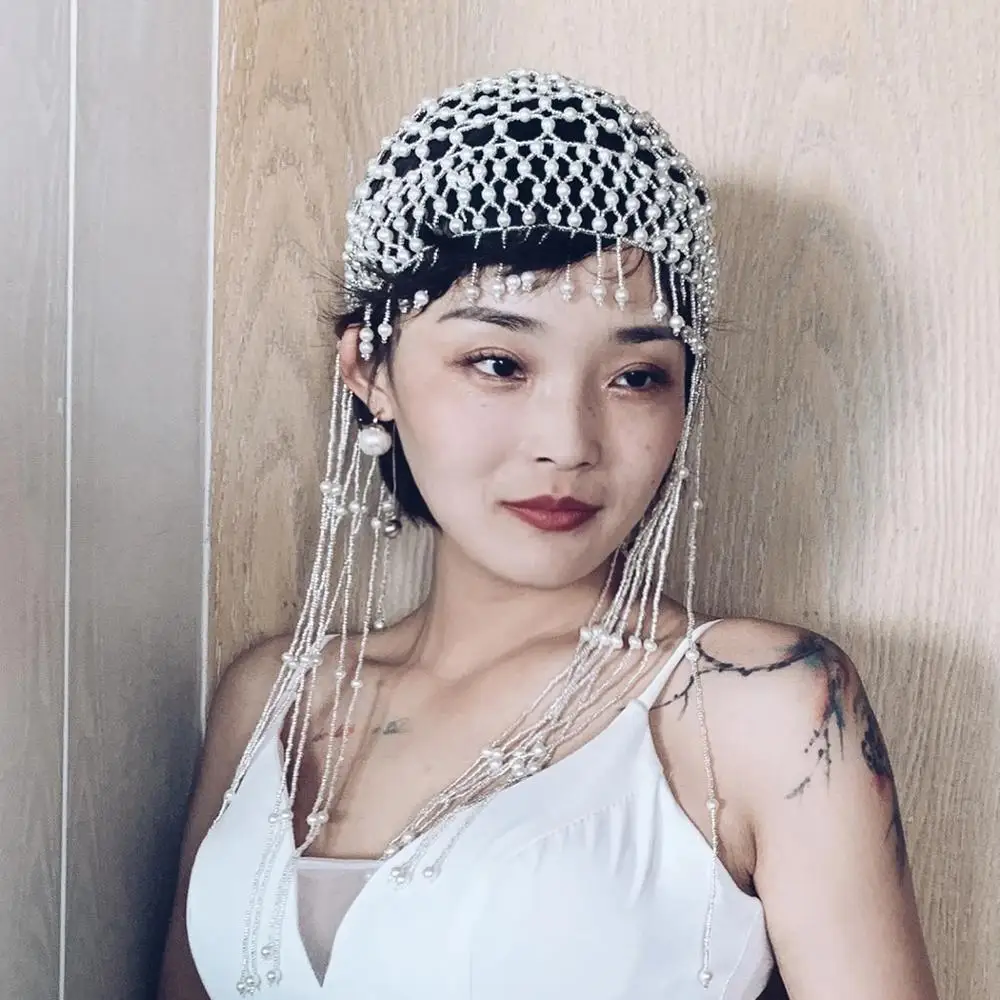 Хрустальные бусины ручной работы Тканое оголовье Свадебные короны эффектные