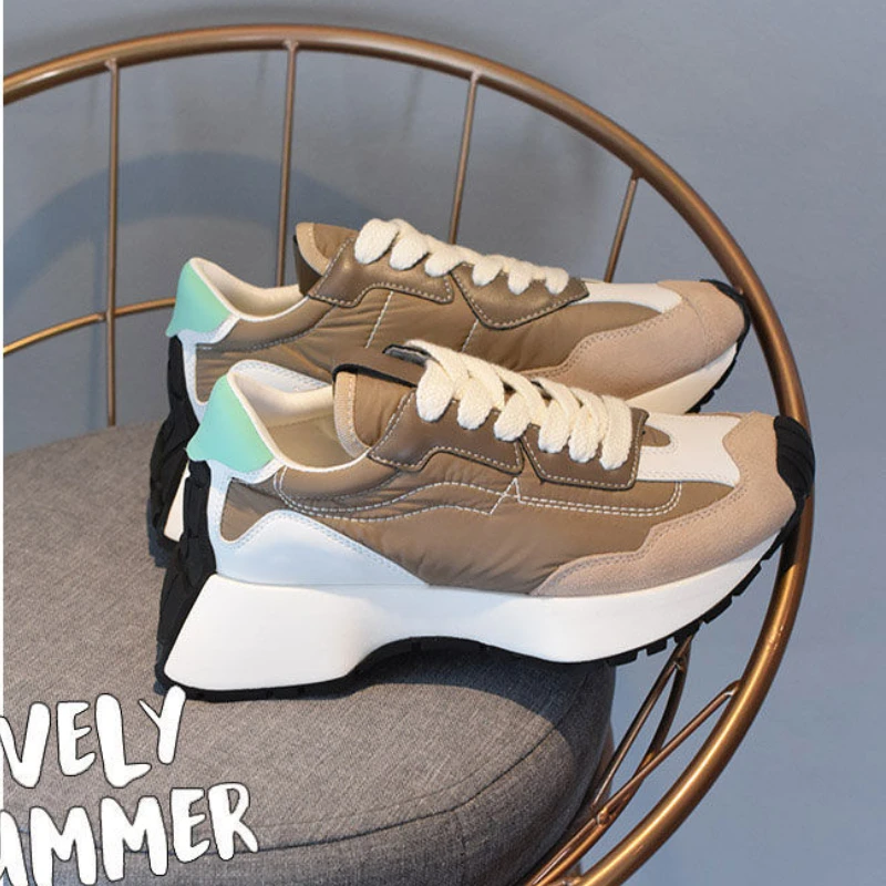 

2021 New Women Shoes Flats Fashion Casual Ladies Shoes Woman Lace-Up Mesh Breathable Female Sneakers Zapatillas Mujer