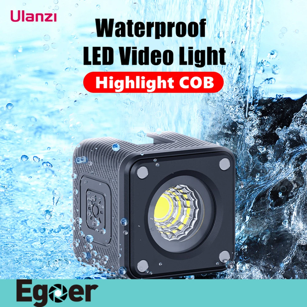 

Ulanzi L2 Cute Lite Mini Waterproof fill LED Video Light IP68 5500K with Color Filter Diffuser Honeycomb for Gopro DSLR