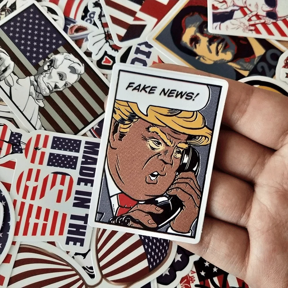 Наклейки с флагом США 50 шт. стикеры изображением президента для ноутбука