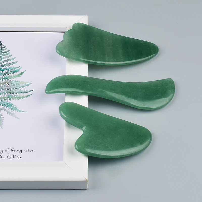 3 шт. набор для массажа лица из авантюрина|Массажные инструменты| |