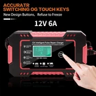 Автомобильное зарядное устройство для аккумуляторов 12 В 6 А, импульсный ремонт, ЖК-дисплей, умная зарядка AGM, глубокий цикл, гель, свинцово-кислотный, Автоматическая быстрая зарядка, Новинка