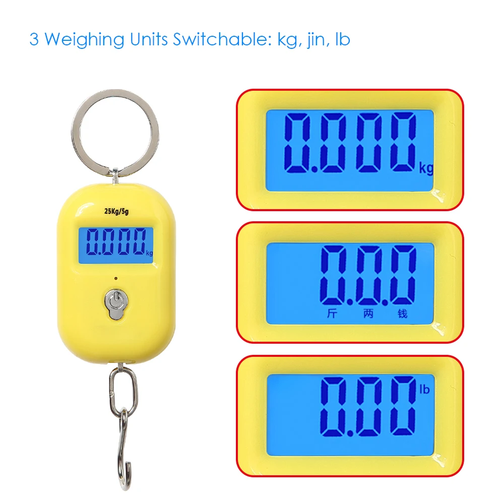 WeiHeng Luggage Scale Kitchen Baking Tool Digital for Fishing Travel Weighting Steelyard Hanging Electronic Hook | Дом и сад