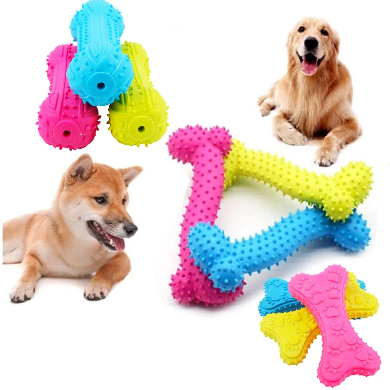 Продукт для домашних животных резиновая игрушка собак с шипами кость Резина