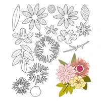into the blooms die layered flower metal cutting dies for diy scrapbooking paper cards making decorative crafts