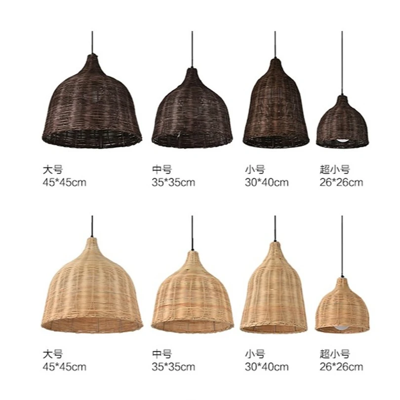 

Rattan Handmade Bamboo Pendant Lights Japanese Shop Decor Hanglamp Home Decor Dining Room Loft Led Hanging Lamp E27