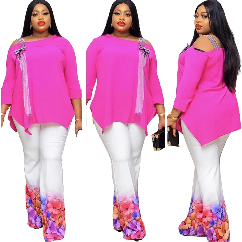 African Large Size 2 Piece Suit Women