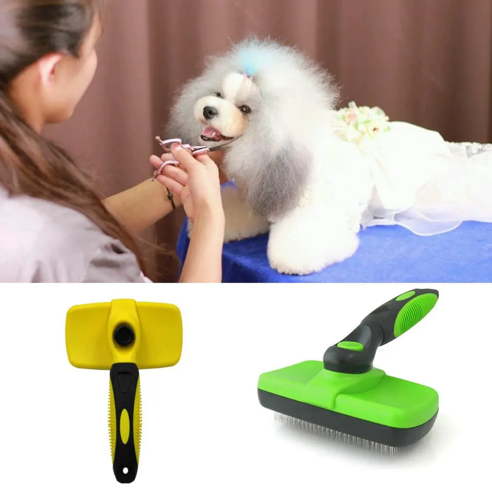 ПЭТ собачья из нержавеющей стали иглы гребень Нескользящие Домашние животные