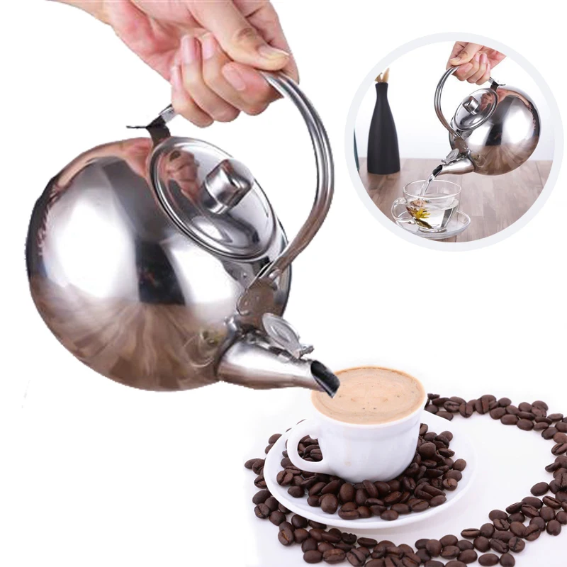 

Chinese Traditional Stainless Steel Teapot with Strainer Portable Tea Kettle Set Tea Pot for Restaurant Kitchen Teahouse Supply