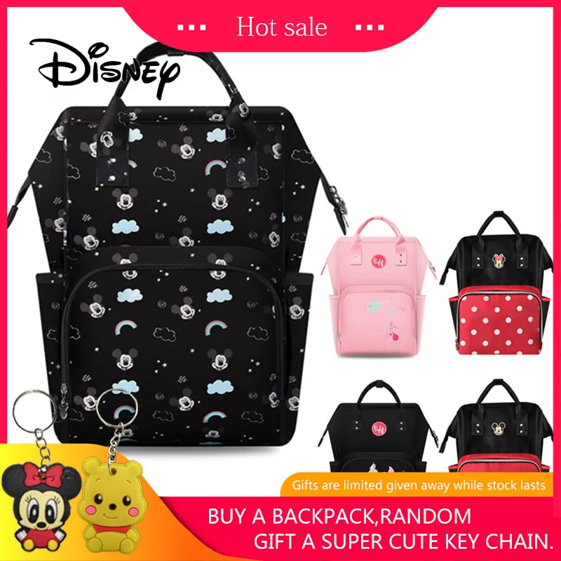 Рюкзак disney для малышей, сумки для ухода за подгузниками, грелка для бутылочек, рюкзак для мам с рисунком Минни Микки Маус, женские сумки для беременных