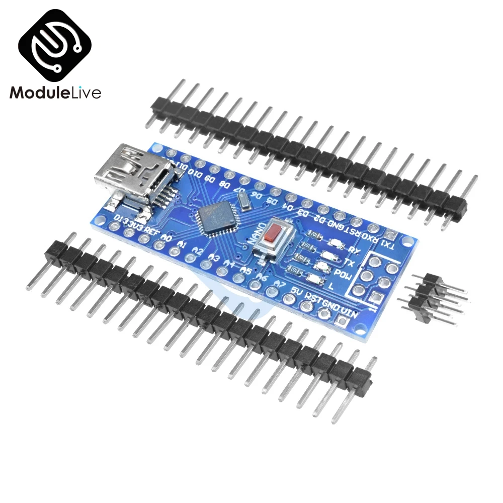 Плата контроллера 10 шт./лот Mini USB CH340 Nano 3 0 Atmega328P atmega328 плата для Arduino MEGA328 V3.0 5V 16M