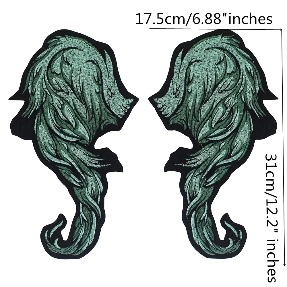 Вышитые большие крыла вышитые патчи для одежды Аппликации железа на